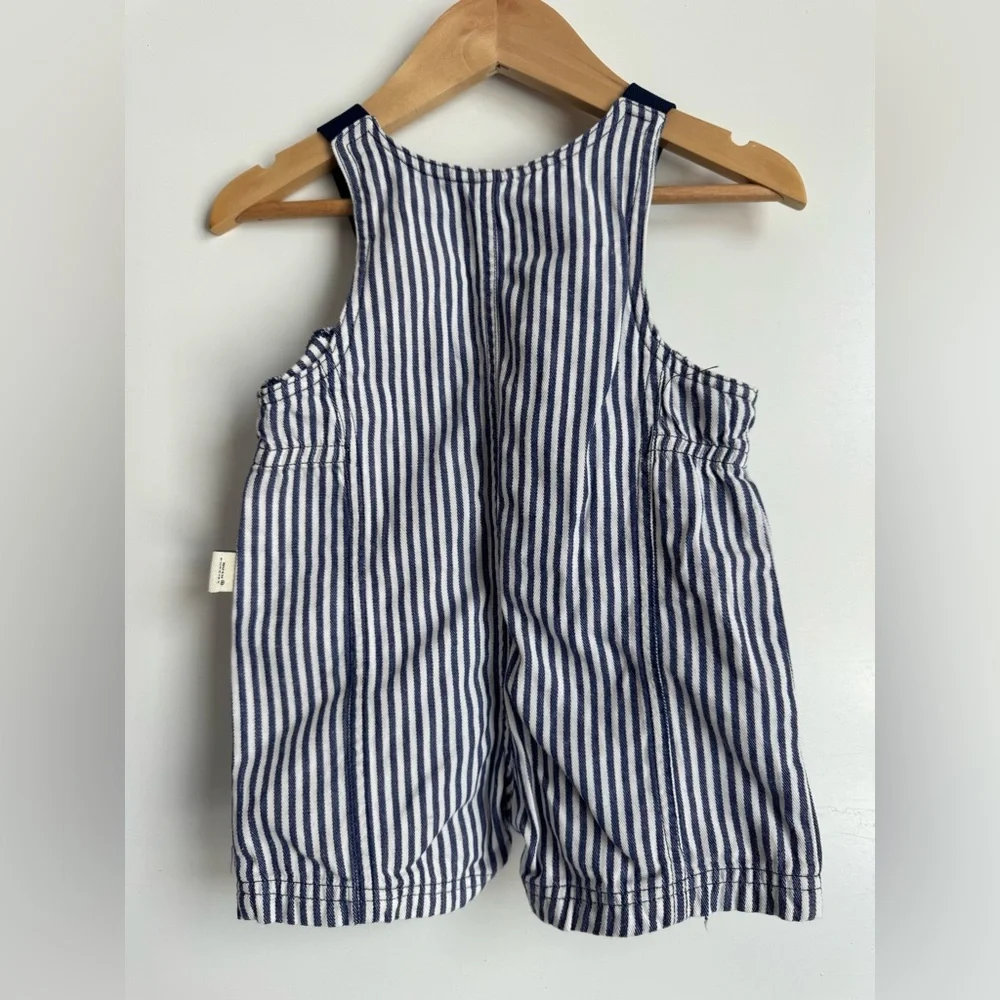 Hush Puppies Pup Blue White Stripe Overall Vintage 6‎ 9 months sail away